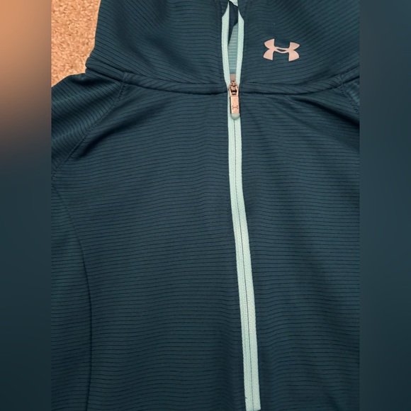 Women’s teal Under Armour zip pullover size XS - Picture 3 of 8